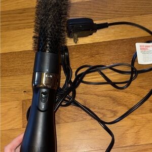 Black Hot Air Round Brush Hair Styler - Hot Tools